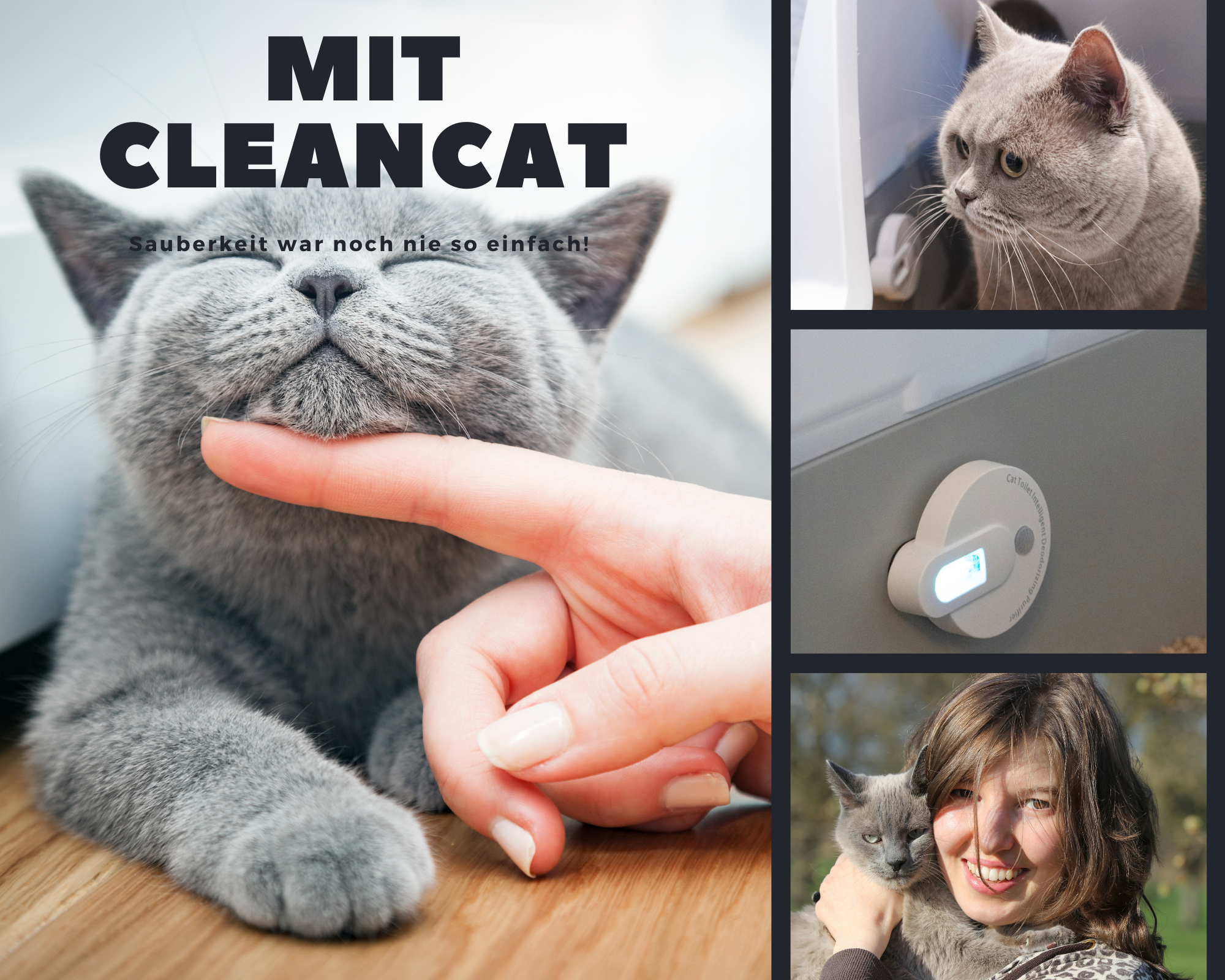 CleanCat™ -  Intelligentes Desinfiziergerät für Katzentoiletten. mit UV-Technologie